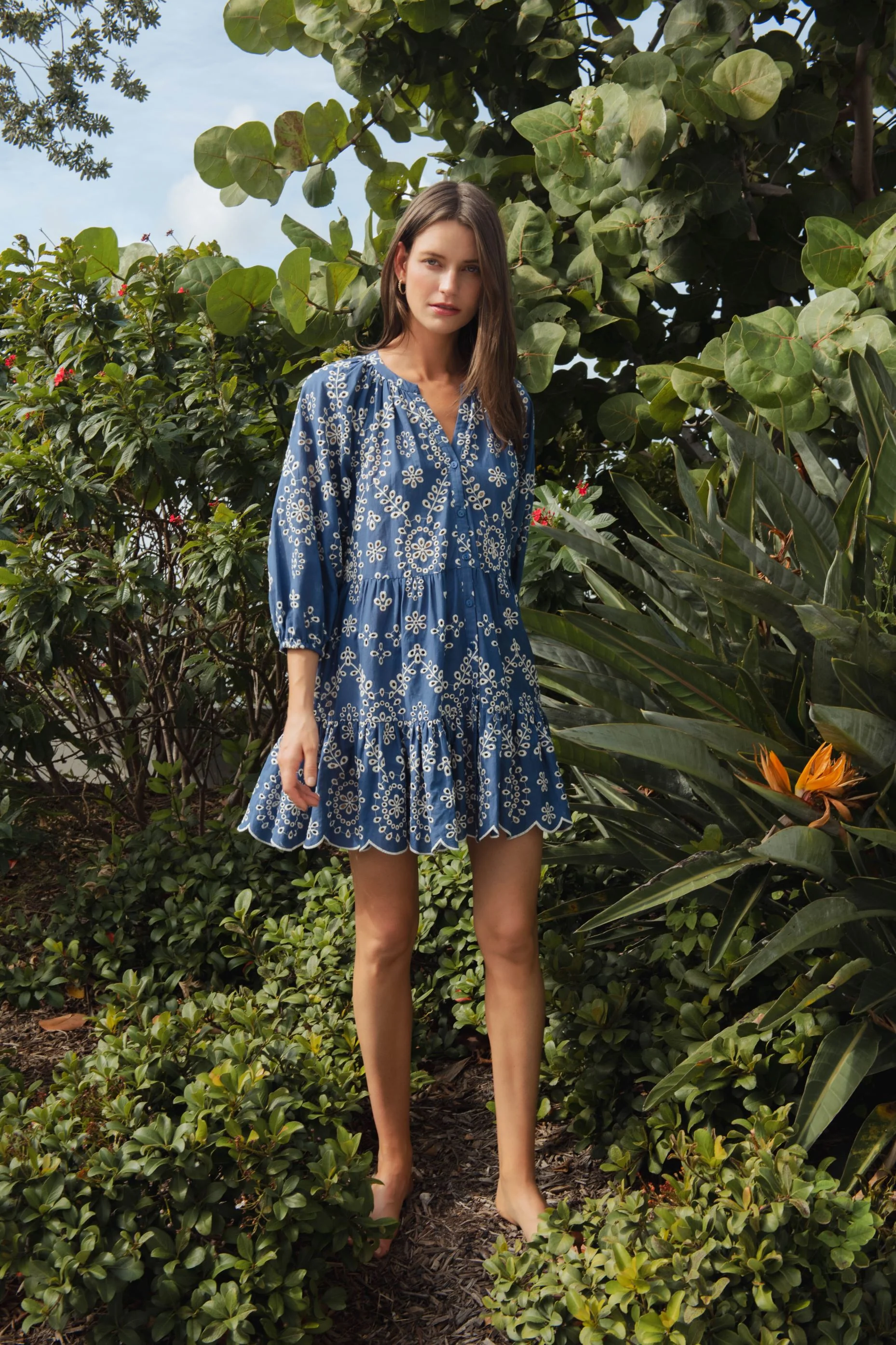 Chambray Buttondown Mini Dress - Image 4