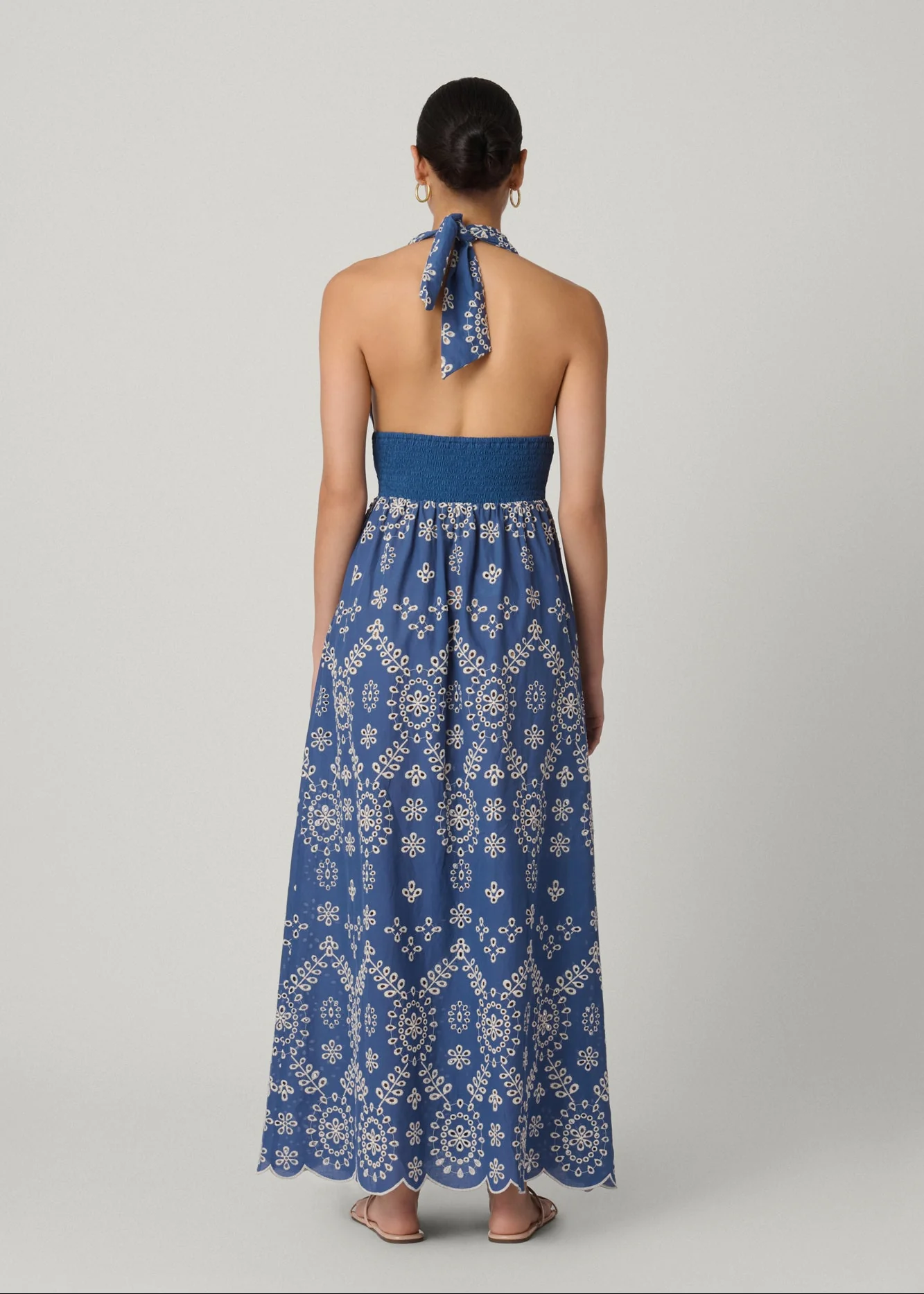 Chambray Halter Maxi Dress - Image 3