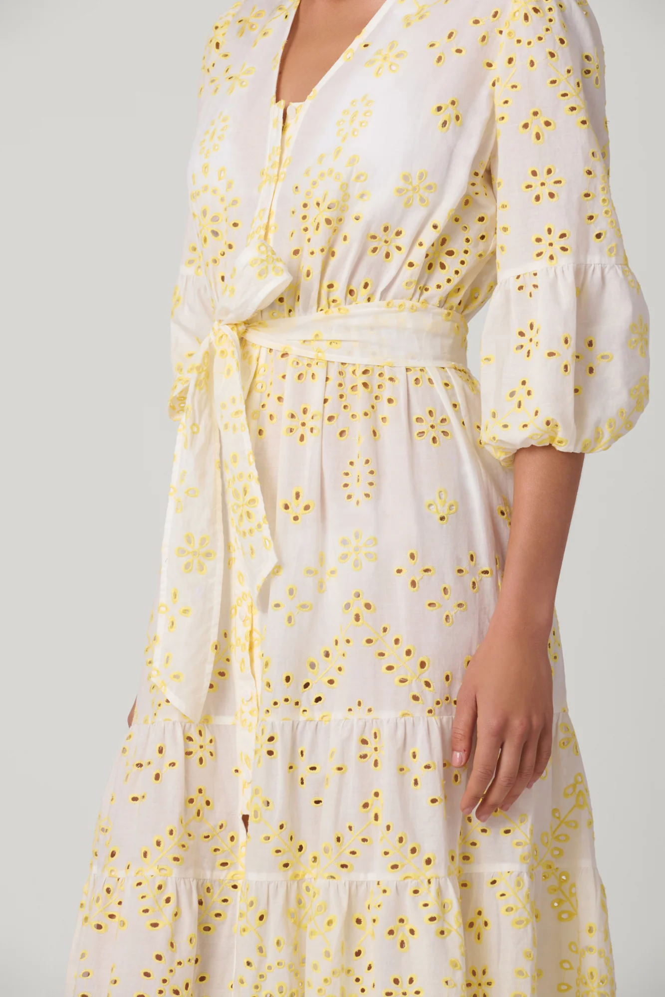 Lemon and White Santorini Dress - Image 2