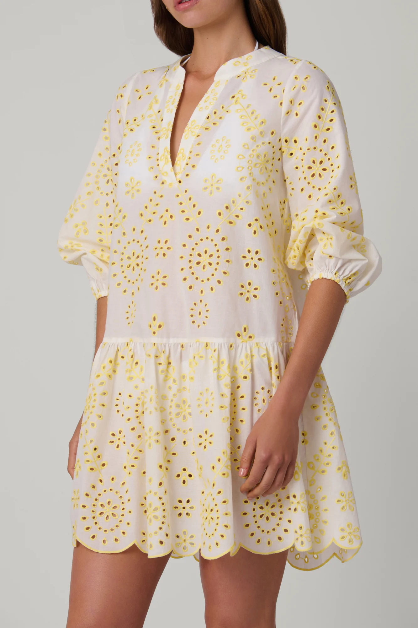 Lemon and White Umbrella Mini Dress - Image 2