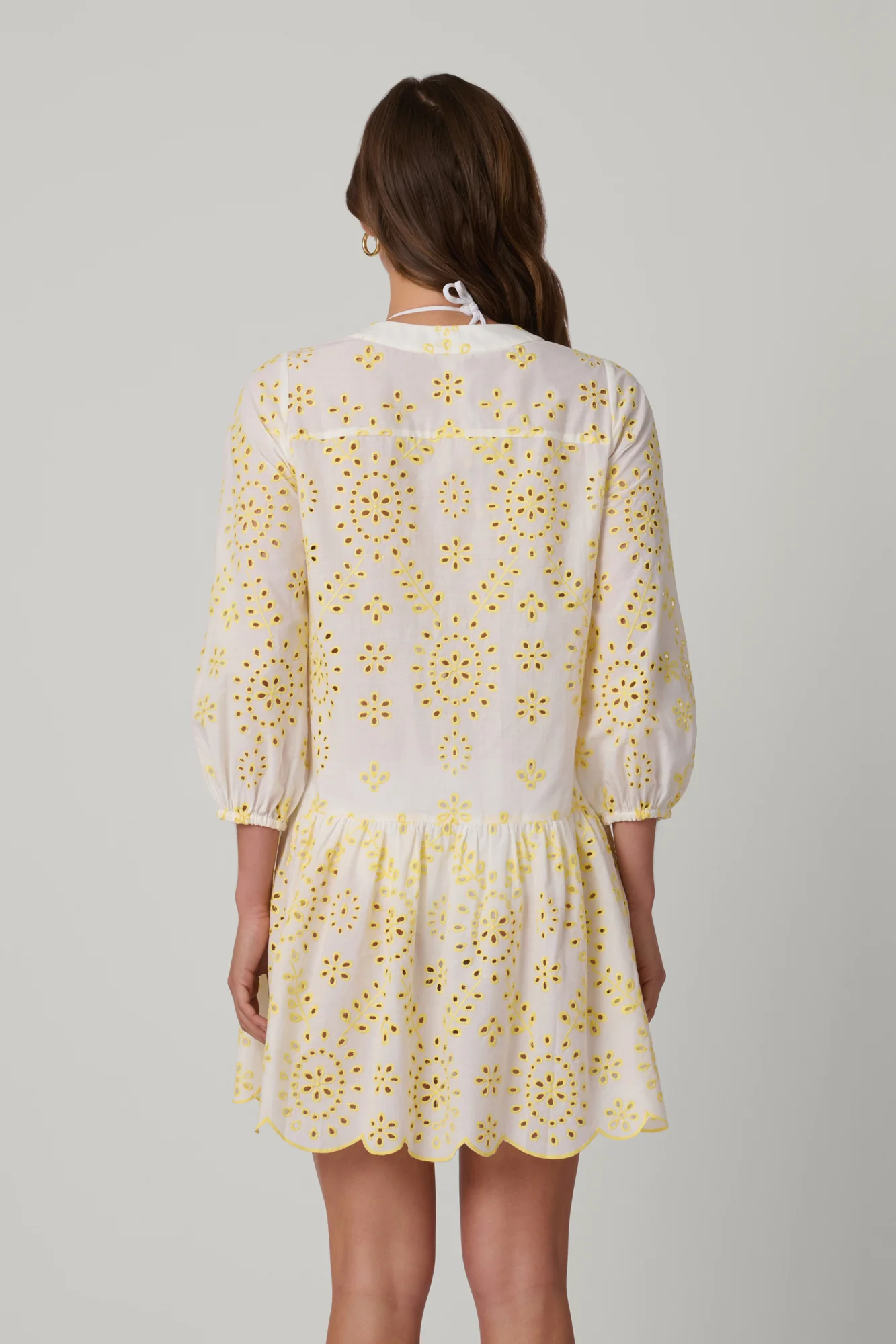 Lemon and White Umbrella Mini Dress - Image 3