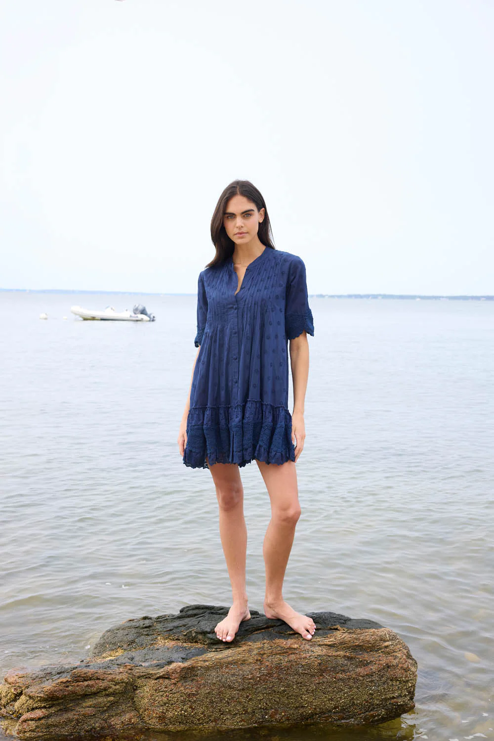 Navy Milos Mini Dress - Image 4