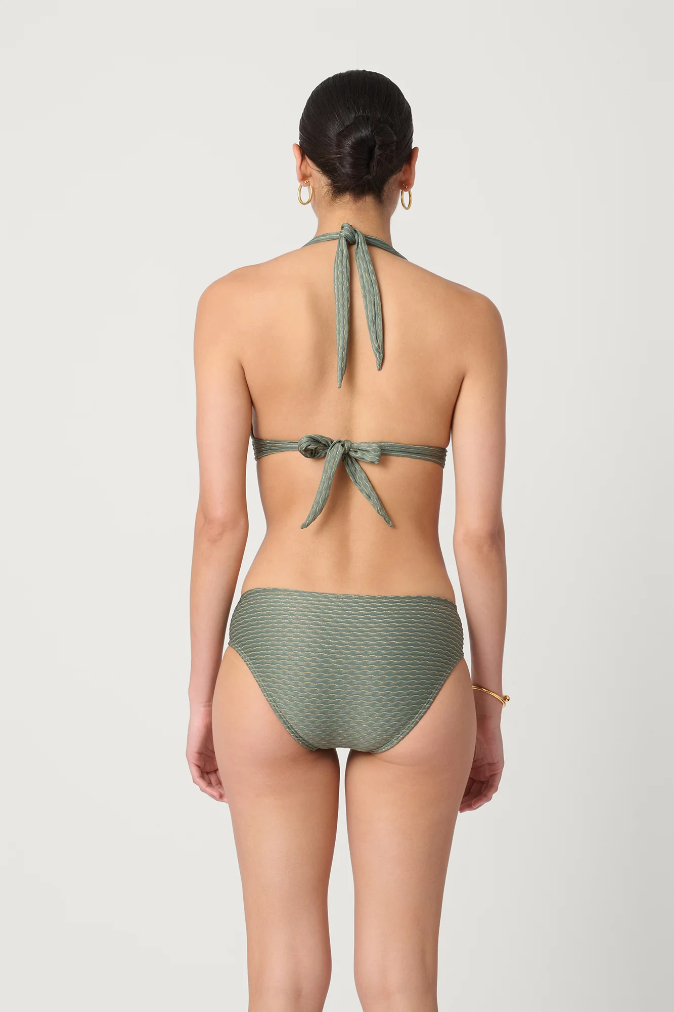 Palm and Gold Ring Halter Top - Image 3