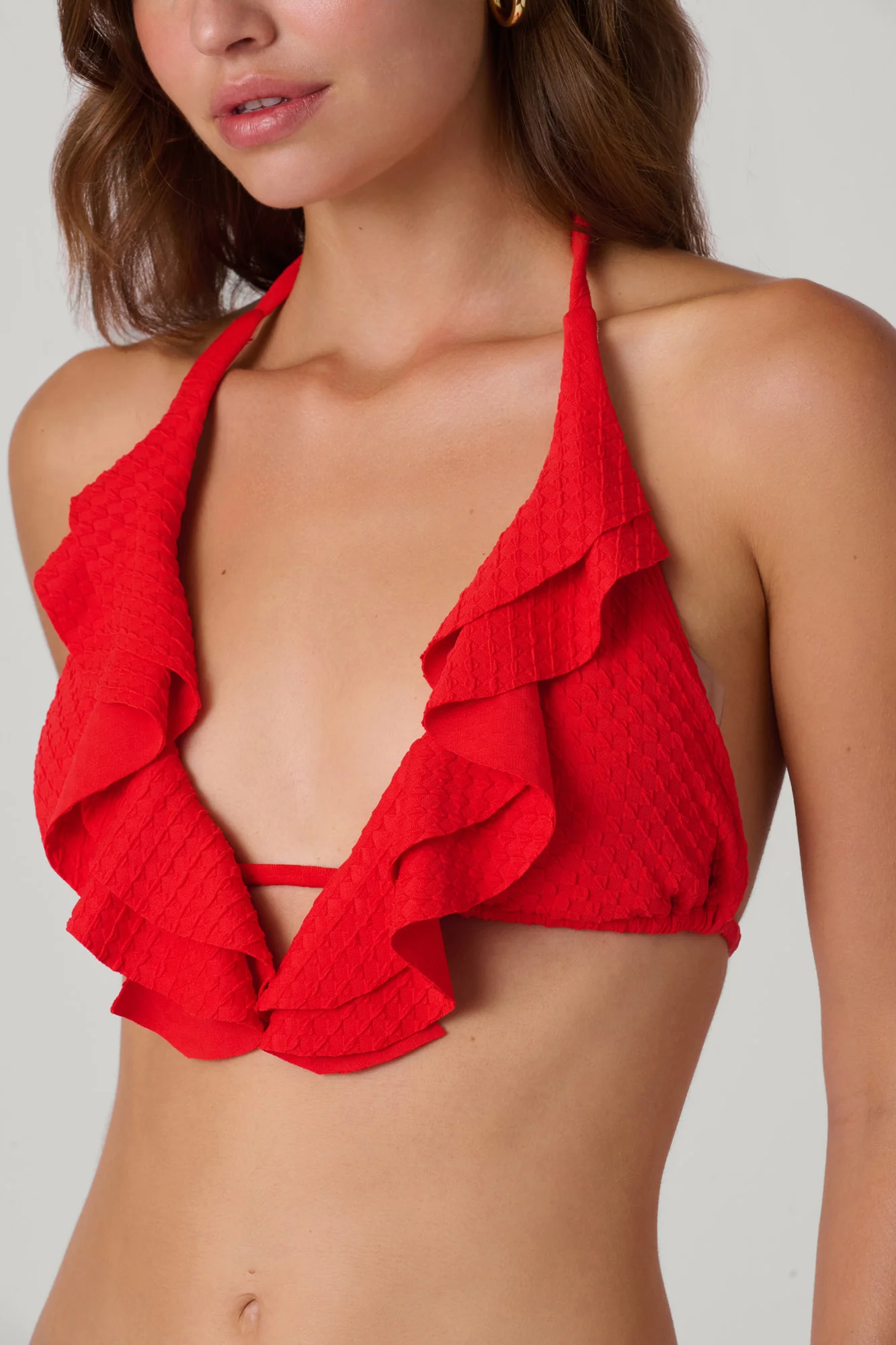 Vermilion Ruffle Halter Top - Image 2